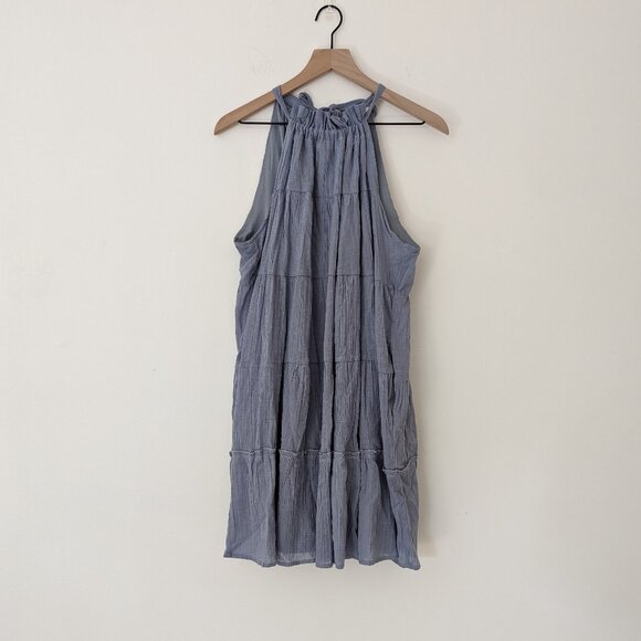 nwt listicle gauzey tiered halter dress - Picture 1 of 3